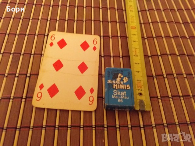 Мини-Карти 2.5х3.5см 1970г, снимка 2 - Карти за игра - 28037551