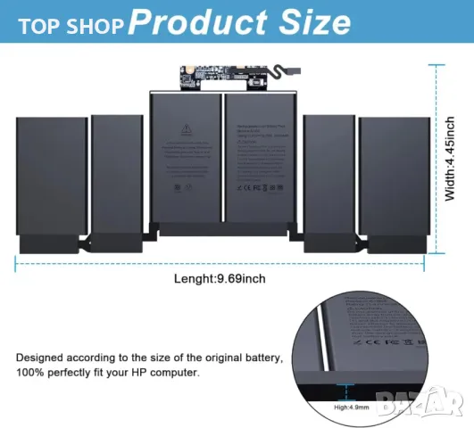 BND A1964 A1989 A2251 резервна батерия за MacBook Pro 13 инча A1989 (средата на 2018, 2019) и A2251, снимка 3 - Батерии за лаптопи - 49487933