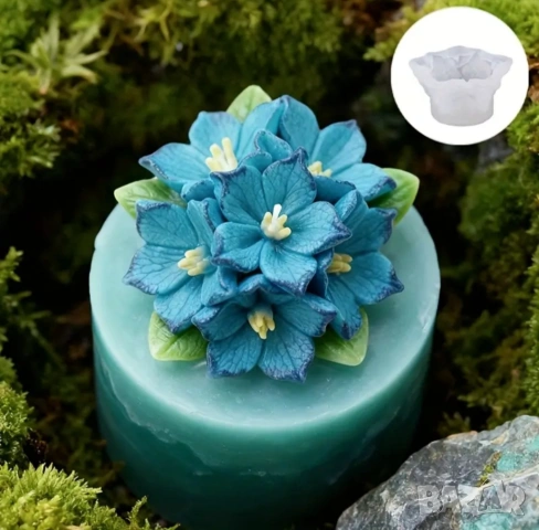 Молд цвете Хортензия , снимка 3 - Форми - 53053362