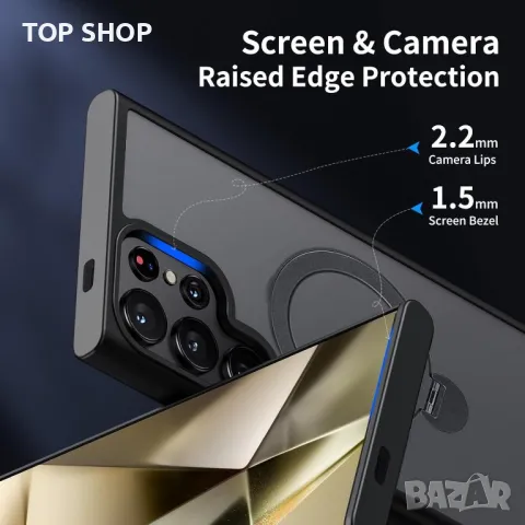 Aunote for MagSafe Магнитен калъф за Samsung S24 , черен, снимка 4 - Калъфи, кейсове - 49333109