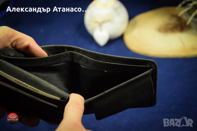 Персонализирано мъжко портмоне от естествена кожа тип "Crazy Horse", снимка 3 - Портфейли, портмонета - 33118288
