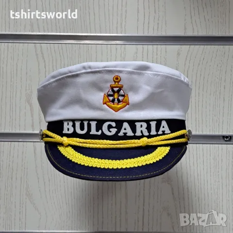 Нова капитанска шапка BULGARIA с Котва, Унисекс