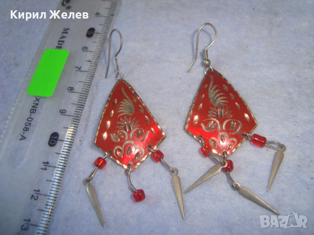 РЪЧНО ОРНАМЕНТИРАНИ РЕТРО АРТ ЕТНО СТИЛ ОБЕЦИ МЕТАЛНИ с МЪНИСТА 4304