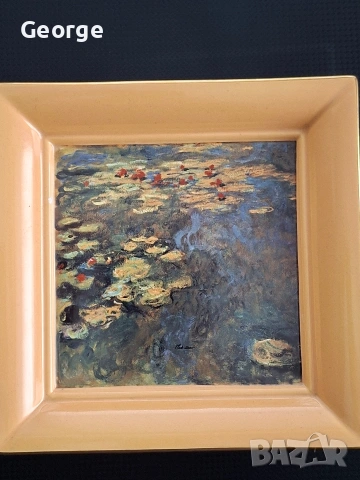 "Водни лилии" по Клод Моне, снимка 3 - Антикварни и старинни предмети - 53032724