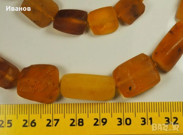 Елегантна красива огърлица от най старият и рядък Балтийски кехлибар 30 грама , снимка 3 - Колиета, медальони, синджири - 33510425