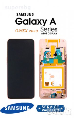 Нов 100% Оригинален LCD Дисплей + Тъч скрийн + Рамка за Samsung Galaxy A80 SM-A805F, снимка 1 - Резервни части за телефони - 31433510
