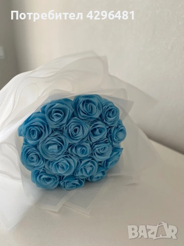 Букет от вечни сатенени рози, снимка 2 - Подаръци за жени - 53168767