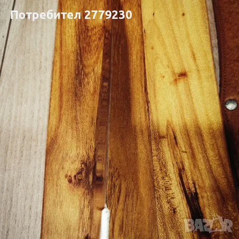 Ловен масивен нож с изобразен Бухал и Еделвайс  , снимка 16 - Ножове - 49863104