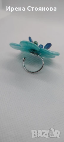 Регулируем пръстен с естествен цвят на орхидея., снимка 8 - Пръстени - 50995464