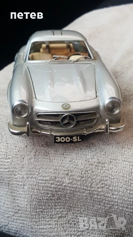 Метална количка. Mercedes sl300, снимка 3 - Антикварни и старинни предмети - 50671811