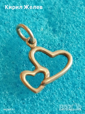 Нежна сребърна висулка с формата на сърце ❤️ елегантен дизайн 26810