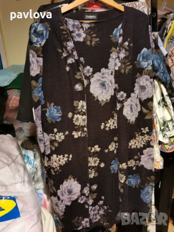 Рокля дълъг ръкав и жилетка   сет, снимка 1