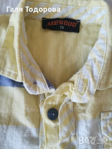 Риза с къс ръкав 116см , снимка 3 - Детски ризи - 51359027