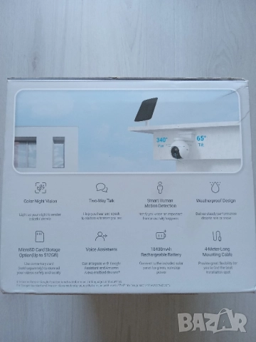 EZVIZ CB8 2K Smart Home Battery Camera and Solar Panel Kit, снимка 2 - HD камери - 52436102