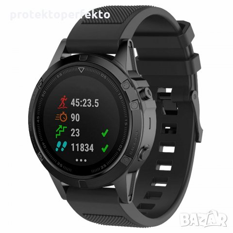 Силиконова каишка GARMIN Fenix 7, 7X черен цвят