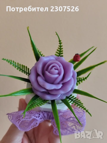 Глицеринови цветя, снимка 8 - Изкуствени цветя - 53318749