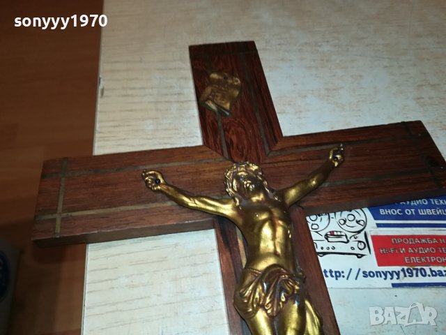 КРАСИВ КРЪСТ ОТ ФРАНЦИЯ 36Х19СМ 0612230749, снимка 5 - Антикварни и старинни предмети - 43292262