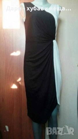 Черно бяла рокля от меко трико🌹👗M, L🌹👗арт.4105