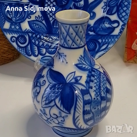 Руски порцелан ЛФЗ ваза и чиния, снимка 3 - Вази - 53051292