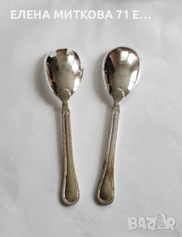 Големи и масивни посребрени прибори за сервиране , снимка 7 - Прибори за хранене, готвене и сервиране - 53420393