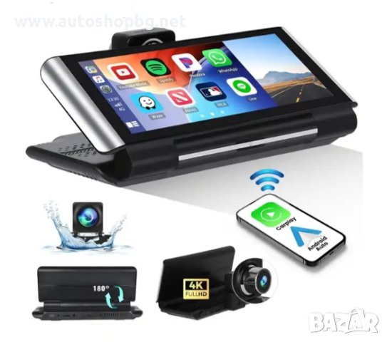 Универсална навигация + видеорегистратор ANDROID Wireless Carplay & Android Auto DVR AirPlay BT FM A
