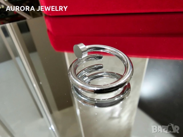 CARTIER Nail Juste un Clou Classic Silver Пръстен Пирон, снимка 2 - Пръстени - 53238190