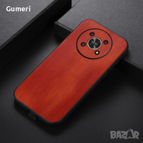 Huawei Honor Magic4 Lite - Твърд Кожен Гръб , снимка 3 - Калъфи, кейсове - 37243885