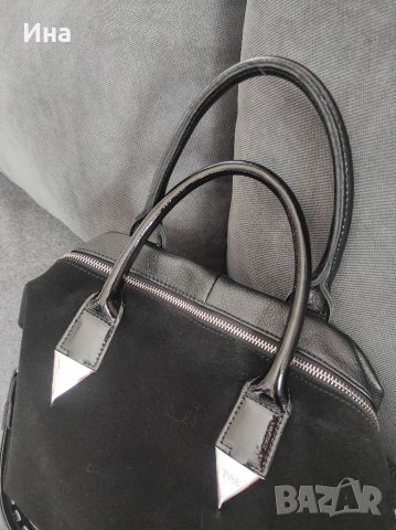 Голяма черна чанта естествена кожа , снимка 4 - Чанти - 39635489