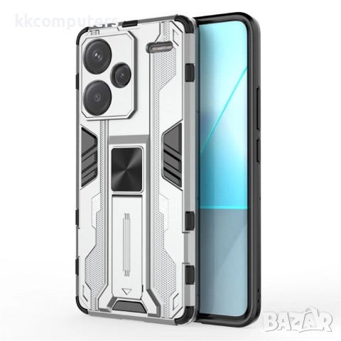 Xiaomi Redmi Note 13 Pro+ 5G Калъф и Протектор– двуслоен PC + TPU дизайн с поставка, защита за камер, снимка 2 - Калъфи, кейсове - 52466837