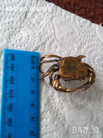 Бронзова фигурка на рак малка 52516, снимка 8 - Колекции - 52589567