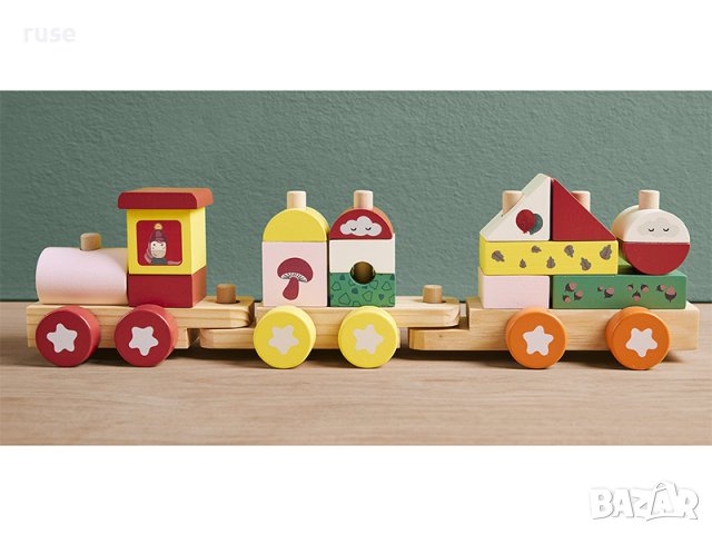 НОВИ Дървено влакче 40см с модули два модела, снимка 2 - Образователни игри - 43515577