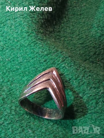 СТИЛЕН СРЕБЪРЕН ВИНТИДЖ АРТ МОДЕЛ ПРЪСТЕН СРЕБРО 925 МАЙСТОРСКА СТАРА ИЗРАБОТКА 60881, снимка 3 - Пръстени - 40499496