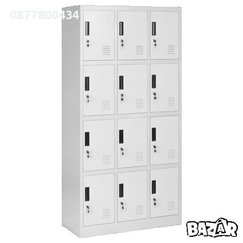 Метални гардеробчета 8-12 отделения-за съблекални,магазини,фитнес зала,училищен салон.ПРОМО, снимка 3 - Шкафове и рафтове - 43085101