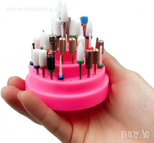 КОД 3181 - Поставка за фрези/накрайници с 48 броя отвора, снимка 3 - Продукти за маникюр - 33430058