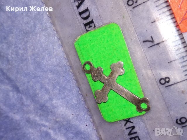 СТАРО СРЕБЪРНО НАГРЪДНО КРЪСТЧЕ СРЕБРО 950 ПРОБА РЪЧНА МАЙСТОРСКА ИЗРАБОТКА 26350, снимка 4 - Антикварни и старинни предмети - 40500179