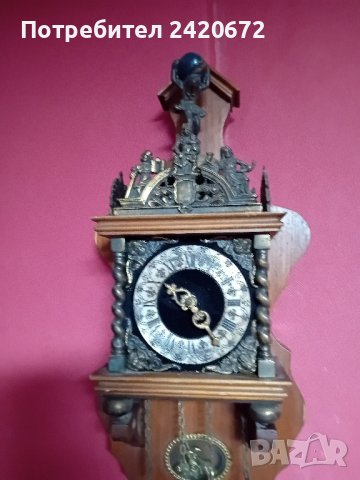 Антикварен  стенен  часовник  "Атлас", снимка 2 - Стенни часовници - 43785421