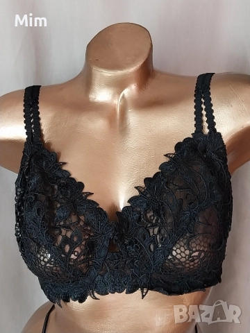 Блуза от сребрист черен брокат ,сутиен с рязана дантела и дантелена прашка , снимка 12 - Бельо - 52150628