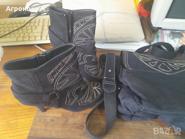 Комплект боти и чанта, снимка 3 - Дамски боти - 35542411