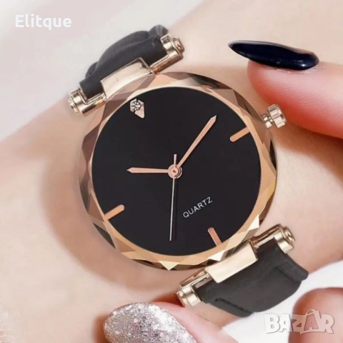 Елегантен дамски комплект часовник и гривна с розово злато, снимка 3 - Гривни - 52853459