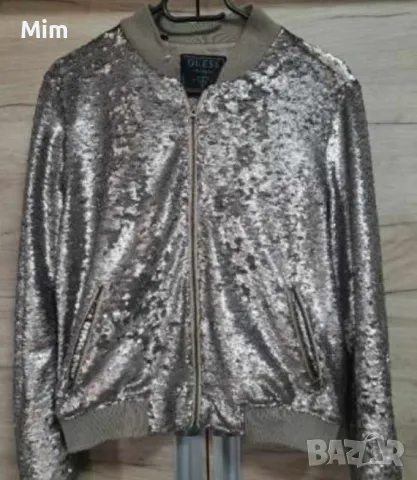 Guess M Яке със сребристи блестящи пайети , снимка 3 - Якета - 49792260