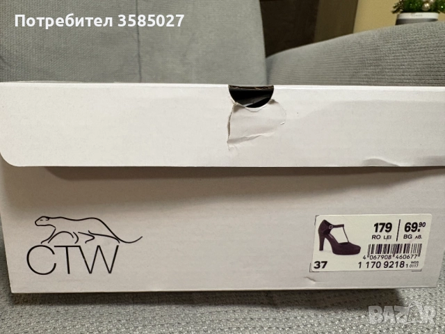 Обувки с ток и катарама Catwalk черни - нови, снимка 7 - Дамски обувки на ток - 52859641