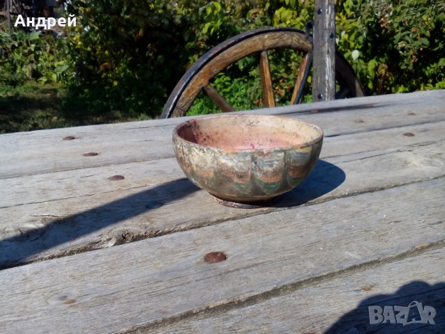 Старинна керамична паница #7, снимка 2 - Антикварни и старинни предмети - 27185868