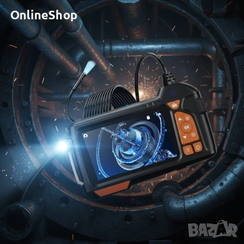 FULL HD ендоскоп + 4,3" дисплей + камера 8 мм + LED светлина, снимка 2 - Аксесоари и консумативи - 53327216