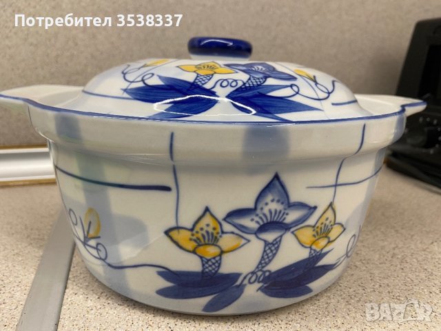 2 броя порцеланов съд/ тенджера за топло сервиране с капак, снимка 13 - Съдове за готвене - 39503461