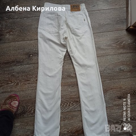 Бели дамски Lotus дънки, 27 р-р, снимка 2 - Дънки - 32547425