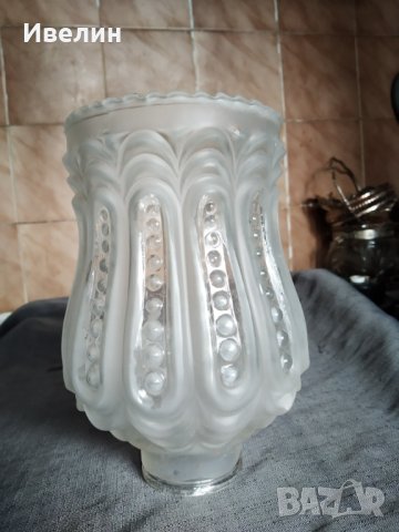 две стари стъкла за настолна лампа,полилей