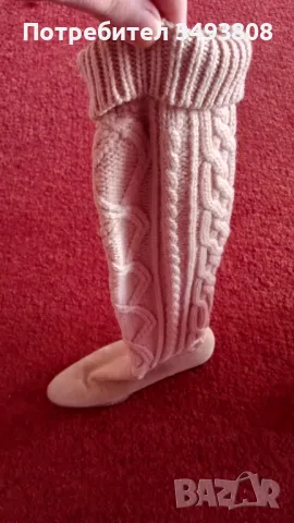 Дамски плетени бутуши, снимка 2 - Дамски ботуши - 48078149