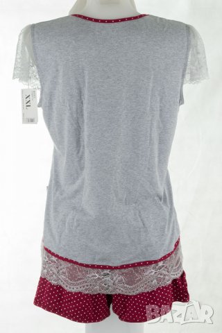 Дамска къса пижама в сиво и бургунд марка Hamana - XL/2XL, снимка 3 - Пижами - 28521550