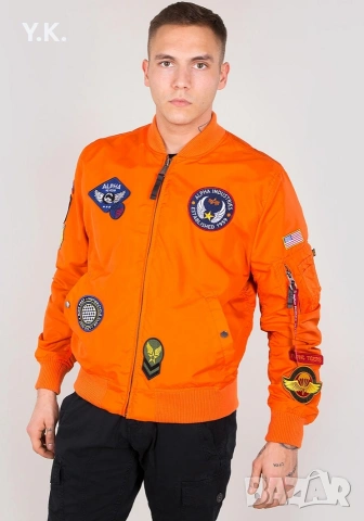 Оригинално мъжко яке Alpha Industries MA-1 TT Patch II, снимка 6 - Якета - 53590067