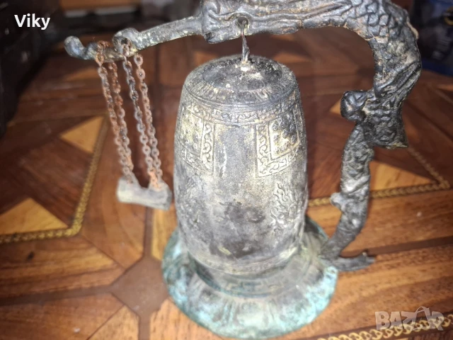 месингов механичен звънец дракон, снимка 9 - Декорация за дома - 51091397